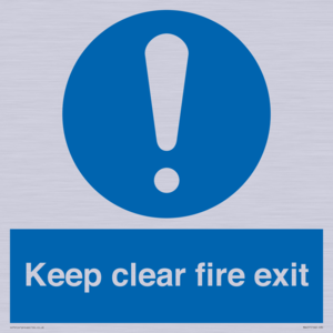 Keep Clear Fire Exit